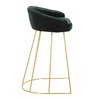 Lumisource Canary Counter Stool in Gold with Green Velvet, PK 2 B26-CNRYUP AUGN2